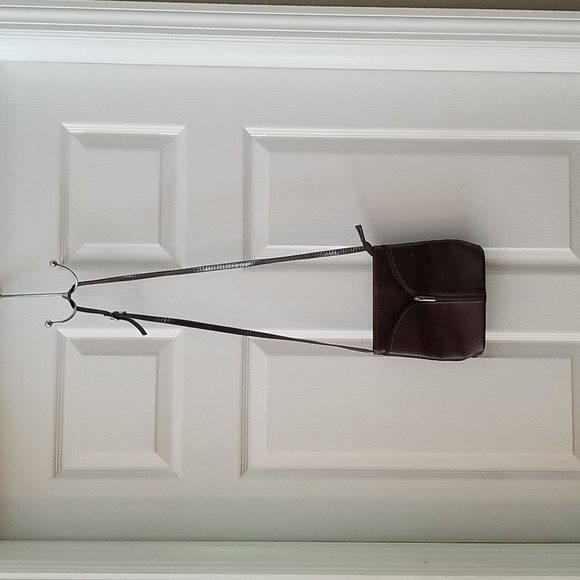 Vera Pelle dark brown crossbody purse approx 7x8 inches - Picture 3 of 15